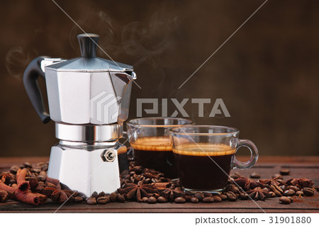 Coffee beans and grinder. 31901880