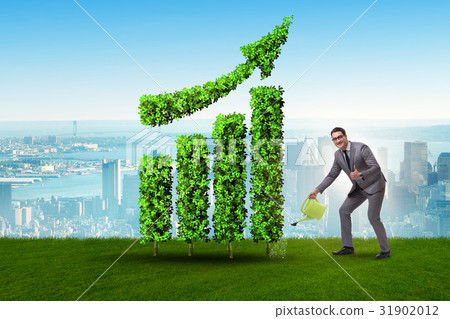 Businessman in recyling sustainable business 31902012