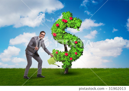 Man in sustainable investment concept  31902013