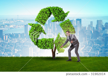 Businessman in recyling sustainable business 31902014