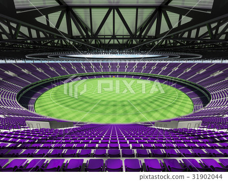 Australian rules football arena with purple seats Australian rules football arena with purple seats 31902044