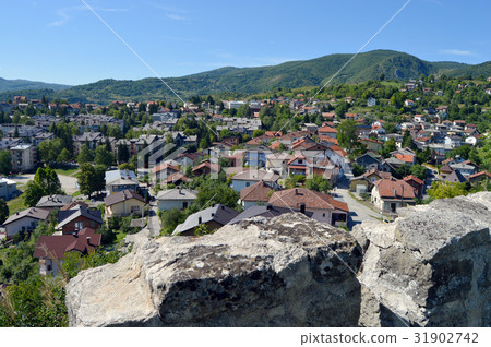 Panoramic view over Jajce in Bosnia and Herzegovin 31902742