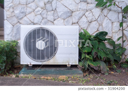 Air conditioner compressor installed in building 31904200