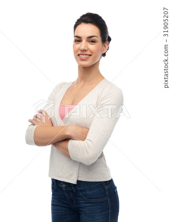 happy smiling young woman with braces happy smiling young woman with braces 31905207