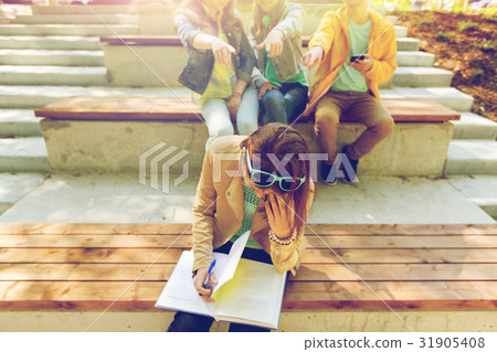 student girl suffering of classmates mockery 31905408