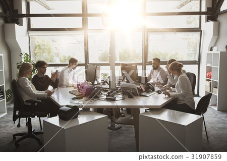 business team with computers working at office 31907859