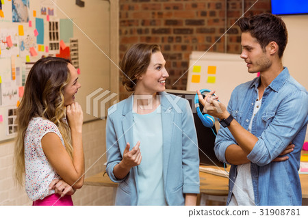 Business people interacting at workplace 31908781