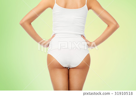 close up of woman body in white underwear close up of woman body in white underwear 31910518