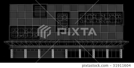 abstract sketch design of exterior building abstract sketch design of exterior building 31911604