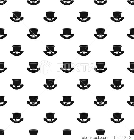 Top hat with buckle pattern vector 31911760