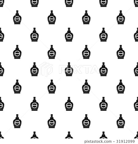 Maple syrup in glass bottle pattern vector 31912099