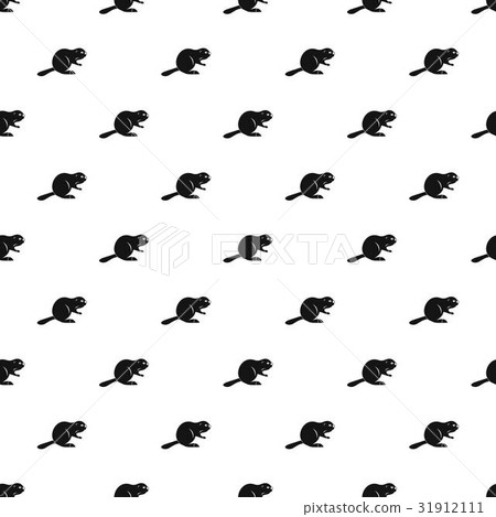 Canadian beaver pattern vector 31912111