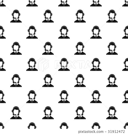 Business woman with headset pattern vector 31912472