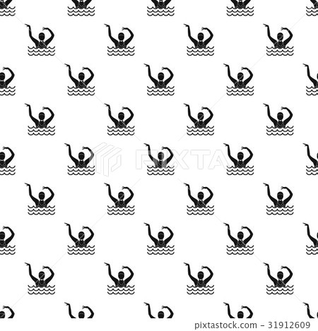 Swimmer in a swimming pool pattern vector 31912609