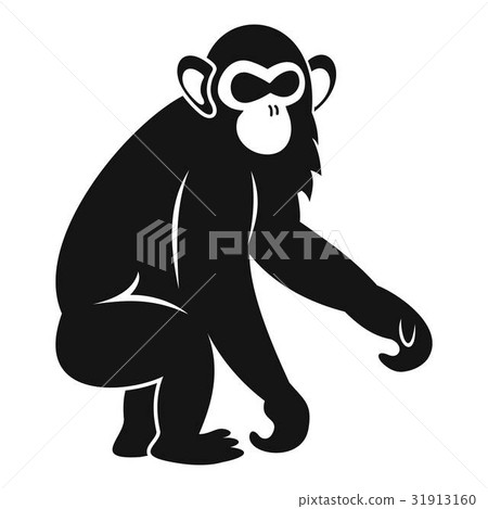 Macaque icon, simple style 31913160