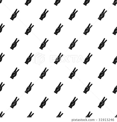 Hand showing victory sign pattern vector Hand showing victory sign pattern vector 31913246