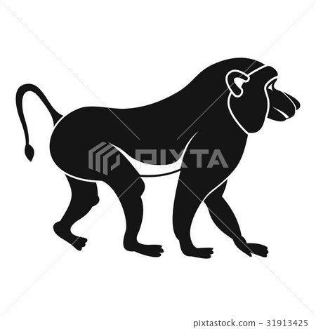 Japanese macaque icon, simple style 31913425