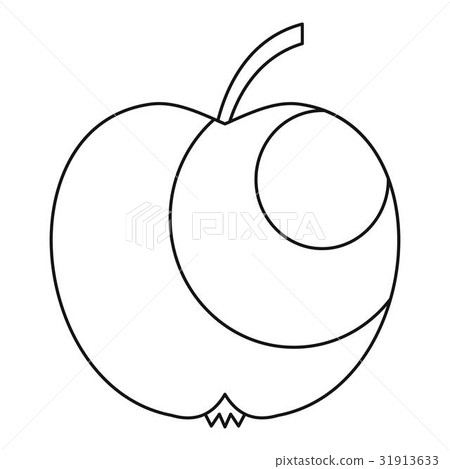 Apple icon, outline style 31913633