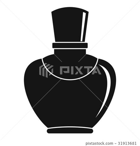 Glass bottle with perfume icon, simple style - Stock Illustration ...