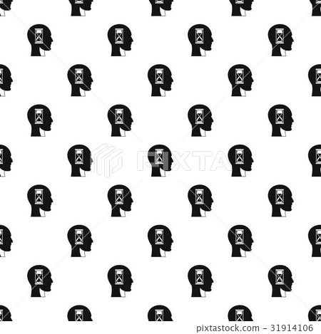 Hourglass in head pattern vector Hourglass in head pattern vector 31914106
