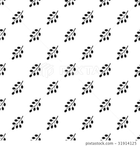 Barberry branch pattern vector 31914125