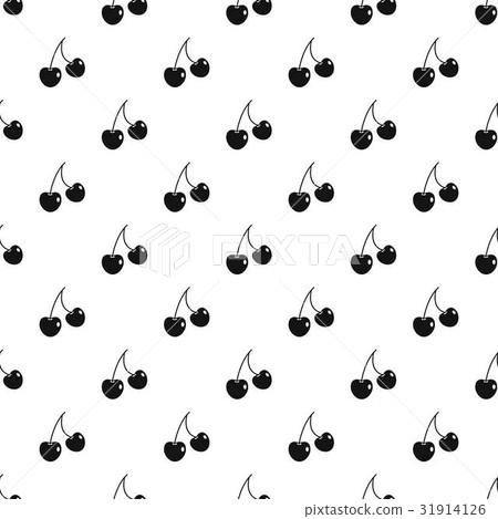Two cherry berries pattern vector 31914126