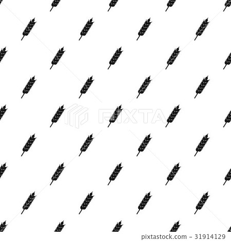 Dried wheat ear pattern vector 31914129