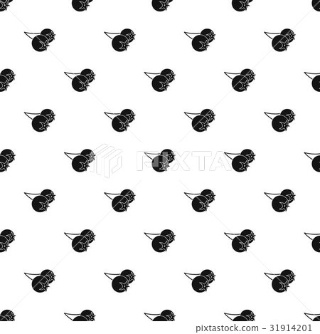 Chokeberry or aronia berry pattern vector 31914201