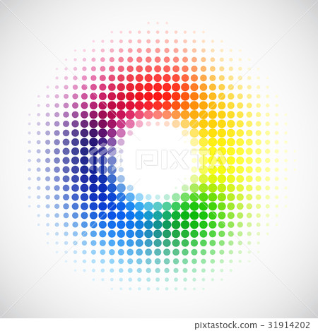 Abstract vector halftone rainbow element Abstract vector halftone rainbow element 31914202