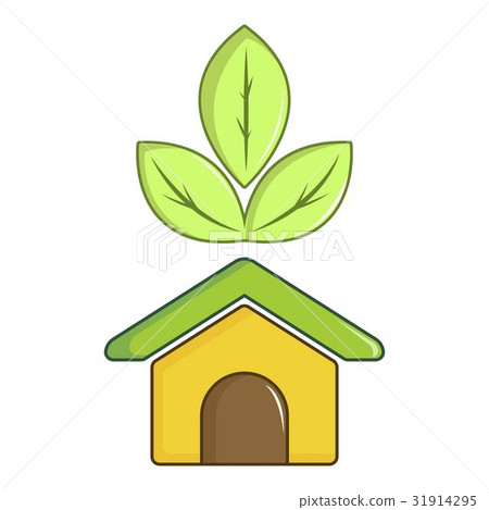 ECO house icon, cartoon style ECO house icon, cartoon style 31914295