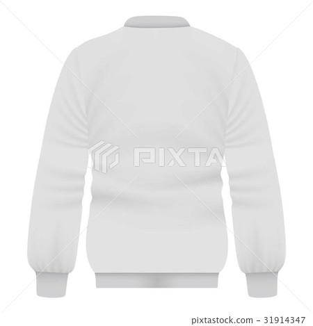 Back of white baseball jacket mockup 31914347