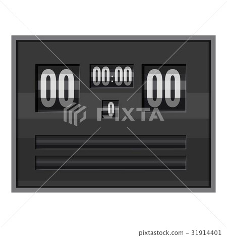 Black electronic soccer scoreboard icon Black electronic soccer scoreboard icon 31914401