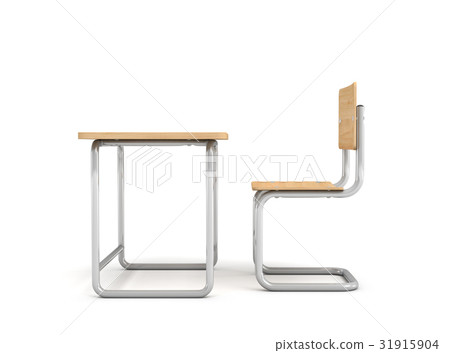 3d rendering of a school desk and chair both are 3d rendering of a school desk and chair both are 31915904