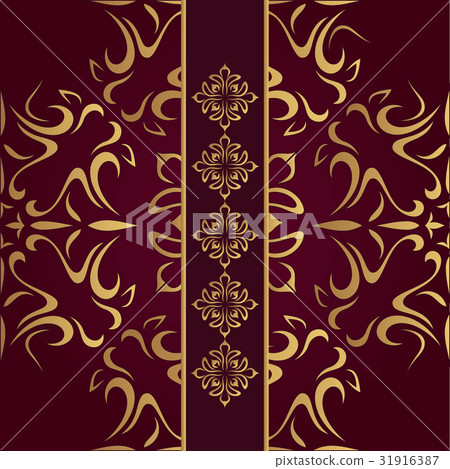 Luxury ornamental design background in goldencolor 31916387