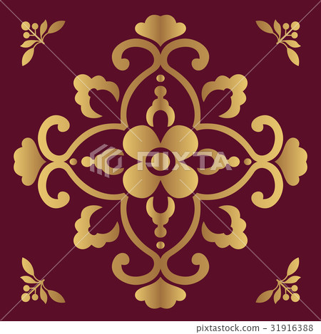 Luxury ornamental design background in goldencolor Luxury ornamental design background in goldencolor 31916388