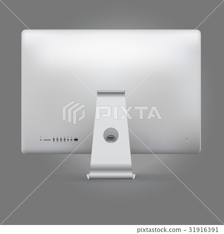 Realistic device mockup computer backside 31916391