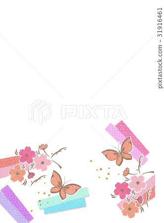 Japanese Pattern with Butterfly [Japanese Background · Series] 31916461