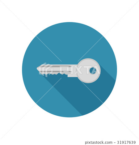 Key icon in flat style - Stock Illustration [31917639] - PIXTA