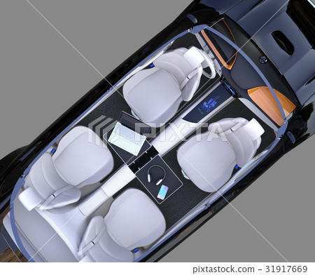 Concept image of PC work on automatic driving car 31917669