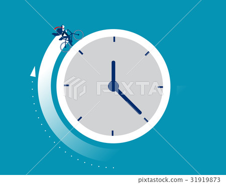 Businessman working time. Vector business. Businessman working time. Vector business. 31919873