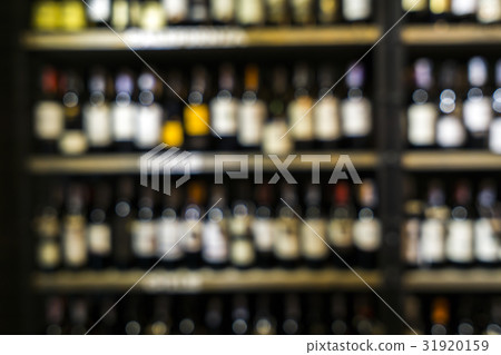 Blurred image of liquor shop 31920159