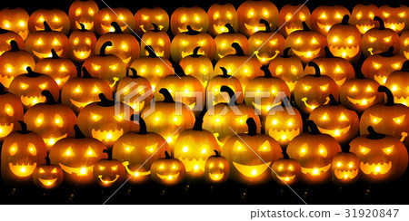 Halloween pumpkin haunted background 31920847
