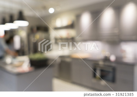 Blurred image of kitchen interior for background 31921385