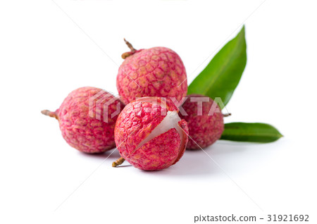 fresh organic lychee fruit isolated on white 31921692