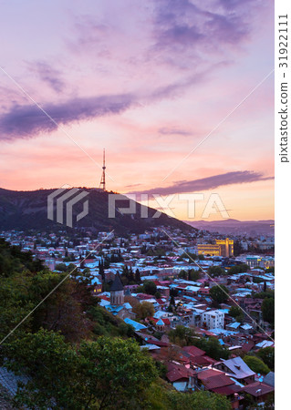 Sunset panorama view of Tbilisi,capital of Georgia Sunset panorama view of Tbilisi,capital of Georgia 31922111