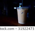 The picture of iced Thai tea in plastic cup. 31922473