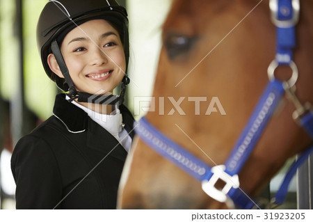 Horse riding club horse and woman 31923205