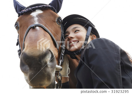 騎馬俱樂部馬和女皮船 31923295