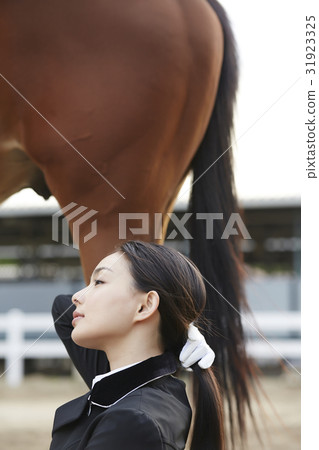 Horse riding club horse and woman 31923325
