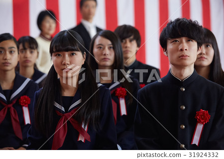 Students sitting down Graduation ceremony entrance ceremony image Students sitting down Graduation ceremony entrance ceremony image 31924332